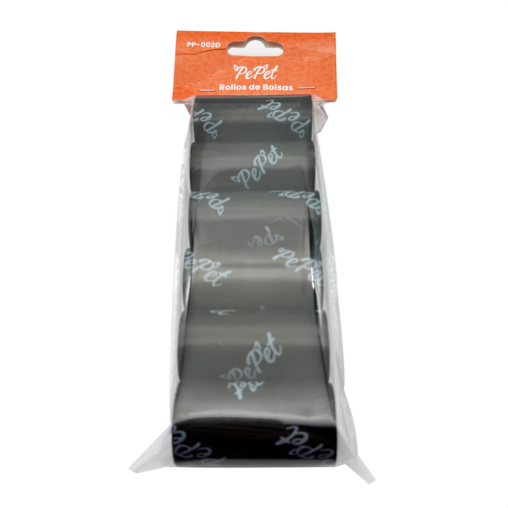 Rollos de Bolsas para Desechos, 6 Rollos de 15 Bolsas c/u Pepet®