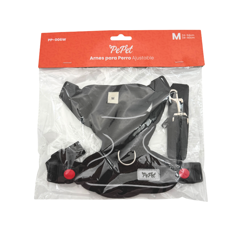 Arnés Ajustable para Perro Talla M | 24-34cm / 34-40cm Pepet®